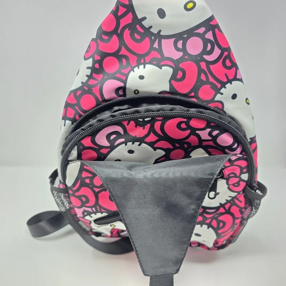 Hello Kitty Sling Bag Pink All Over Print Crossbody Backpack Sanrio Travel Bag